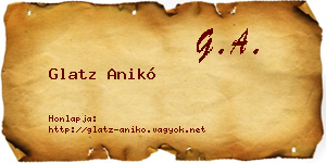 Glatz Anikó névjegykártya